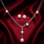 Load image into Gallery viewer, Elegant 925 Sterling Silver Pearl Necklace & Stud Earring Set