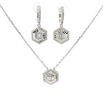 Load image into Gallery viewer, Round Shape Timeless 925 Silver Necklace & Earrings Set for Women