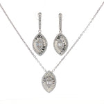 Load image into Gallery viewer, Pear Shape Timeless 925 Silver Necklace & Earrings Set for Women