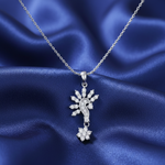 Load image into Gallery viewer, Yuva Mrignaini Sterling Silver Pendant with chain (Chain Length 18 inches)