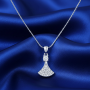 Yuva Ballerina Sterling Silver Pendant with chain (Chain Length 18 inches)