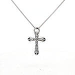 Load image into Gallery viewer, 925 Sterling Silver Diamond Criss Cross Pendant Necklace with Adjustable Length