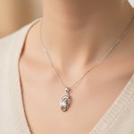 Load image into Gallery viewer, Mrignaini 925 Sterling Silver Pendant with chain (Chain length 18 inches)