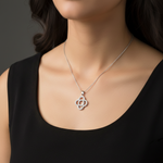 Load image into Gallery viewer, Yuva Mrignaini Sterling Silver Pendant with chain (Chain Length 18 inches)