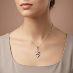 Load image into Gallery viewer, Yuva Drupad Sterling Silver Pendant with chain (Chain Length 18 inches)