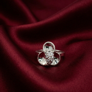 925 Sterling Silver Women’s Moissanite Diamond Daily Wear Ring