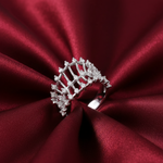 Load image into Gallery viewer, Aparna Half Eternity 925 Sterling Silver Ring