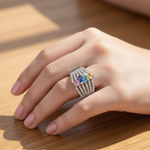 Load image into Gallery viewer, Damia Multi Color Eternity 925 Sterling Silver Ring