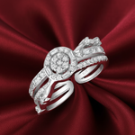Load image into Gallery viewer, Damia Round 925 Sterling Silver Ring Adjustable Size. Fits Indian ring size 9 to 17