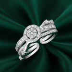 Load image into Gallery viewer, Damia Round 925 Sterling Silver Ring Adjustable Size. Fits Indian ring size 9 to 17
