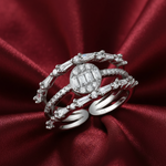 Load image into Gallery viewer, Damia Twin 925 Sterling Silver Ring Adjustable Size. Fits Indian ring size 12 to 17