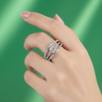 Load image into Gallery viewer, Damia Twin 925 Sterling Silver Ring Adjustable Size. Fits Indian ring size 12 to 17