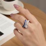 Load image into Gallery viewer, Divine Dual 925 Sterling Silver Ring.