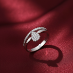 Load image into Gallery viewer, Pear Dual Layered 925 Silver Ring