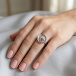 Load image into Gallery viewer, 925 Sterling Silver Ruby Color Pear Shape Halo Ring For Women