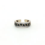 Load image into Gallery viewer, 925 Sterling Silver Timeless Black Beads Solitaire Ring
