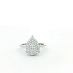 Load image into Gallery viewer, 925 Sterling Silver Pear Shape CZ Diamond Ring for Women