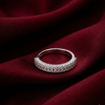 Load image into Gallery viewer, 925 Sterling Silver Half Eternity Cubic Zirconia Ring For Women