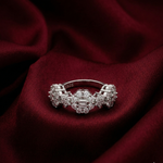 Load image into Gallery viewer, 925 Sterling Silver Flower Design Cubic Zirconia Ring For Women