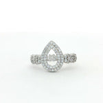 Load image into Gallery viewer, 925 Sterling Silver Pear-Shaped Halo Ring For Women