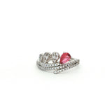 Load image into Gallery viewer, 925 Sterling Silver Ruby Color Pear Shape Halo Ring For Women