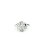 Load image into Gallery viewer, Luxury 925 Sterling Silver Floral Ring Sparkling CZ Diamond Look