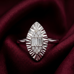 Load image into Gallery viewer, Luxury 925 Sterling Silver Marquise Ring Sparkling CZ Diamond Look