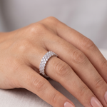 Load image into Gallery viewer, 925 Sterling Silver Floral Cluster Zircon Ring for Women
