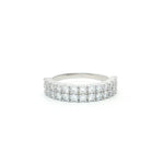 Load image into Gallery viewer, 925 Sterling Silver Triple Row CZ Stone Statement Ring for Women
