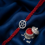 Load image into Gallery viewer, Premium 925 Round Star Sterling Silver Rakhi for Brother