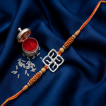 Load image into Gallery viewer, Premium Swastik 925 Sterling Silver Rakhi for Brother