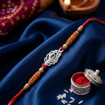 Load image into Gallery viewer, Premium Feather 925 Sterling Silver Rakhi for Brother