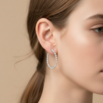 Load image into Gallery viewer, Ball Hoops 925 Sterling Silver Hoop Earrings