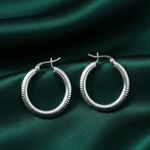 Load image into Gallery viewer, Mukti 925 Sterling Silver Hoop Earrings