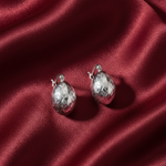 Load image into Gallery viewer, Tribe 925 Sterling Silver Rhodium-Plated Silver Cubic Zirconia Classic Bali Earring