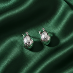 Load image into Gallery viewer, Tribe 925 Sterling Silver Rhodium-Plated Silver Cubic Zirconia Classic Bali Earring