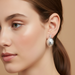 Load image into Gallery viewer, Tribe 925 Sterling Silver Rhodium-Plated Silver Cubic Zirconia Classic Bali Earring