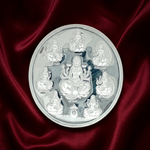 Load image into Gallery viewer, Laxmi Ganesh Saraswati 999 purity Silver Coins 10 Gram