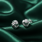 Load image into Gallery viewer, Quadro Knot 925 Sterling Silver Stud Earring