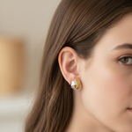 Load image into Gallery viewer, Knot Two Tone 925 Sterling Stud Earrings