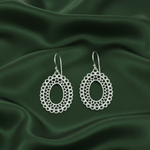 Load image into Gallery viewer, Intricate Handcrafted Designed 925 Sterling Silver Dangling Hook Earrings for Women