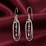 Load image into Gallery viewer, Oval Chimes 925 Sterling Silver Dangling Hook Earrings for Women