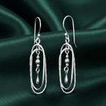 Load image into Gallery viewer, Oval Chimes 925 Sterling Silver Dangling Hook Earrings for Women