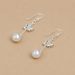Load image into Gallery viewer, Metal ball 925 Sterling Silver Dangling Hook Earrings for Women