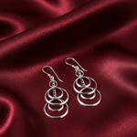 Load image into Gallery viewer, Geometric Circle Link 925 Sterling Silver Earrings