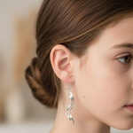 Load image into Gallery viewer, Nalini 925 Sterling Silver Dangling Hook Earrings for Women