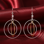 Load image into Gallery viewer, Galaxy Two Tone Link 925 Sterling Silver Earrings