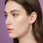 Load image into Gallery viewer, Galaxy Two Tone Link 925 Sterling Silver Earrings