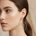 Load image into Gallery viewer, Galaxy Two Tone Link 925 Sterling Silver Earrings