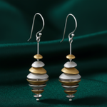 Load image into Gallery viewer, Lantern Rhodium and Gold Plated 925 Sterling Silver Hook Earrings for Women